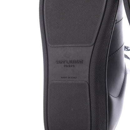 Saint Laurent Calfskin Metallic Ayers Signature Court Lips Sneakers 38 Oro Moon Black 10 of 10