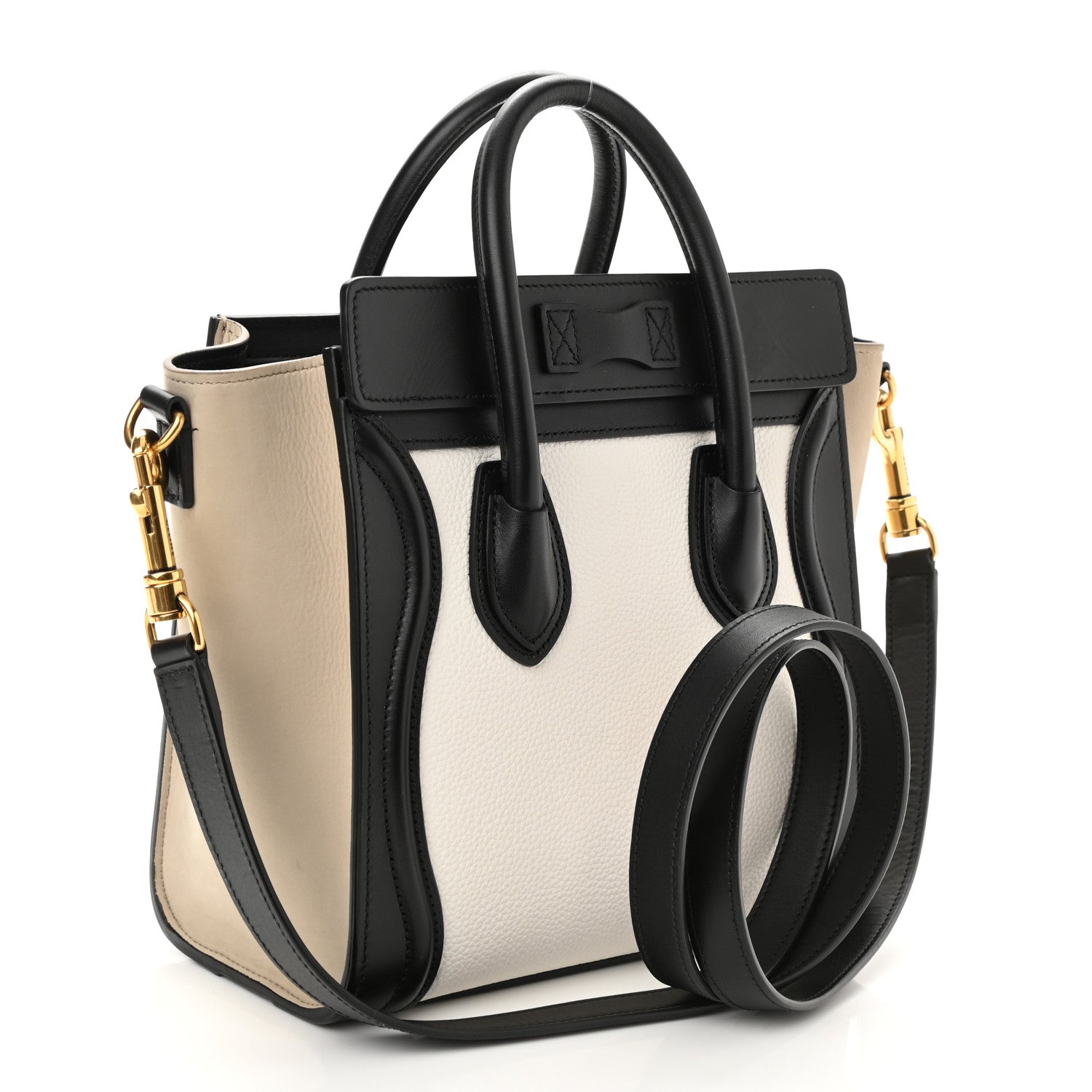 Celine Smooth Drummed Calfskin Nano Tri-Color Luggage White 3 of 9