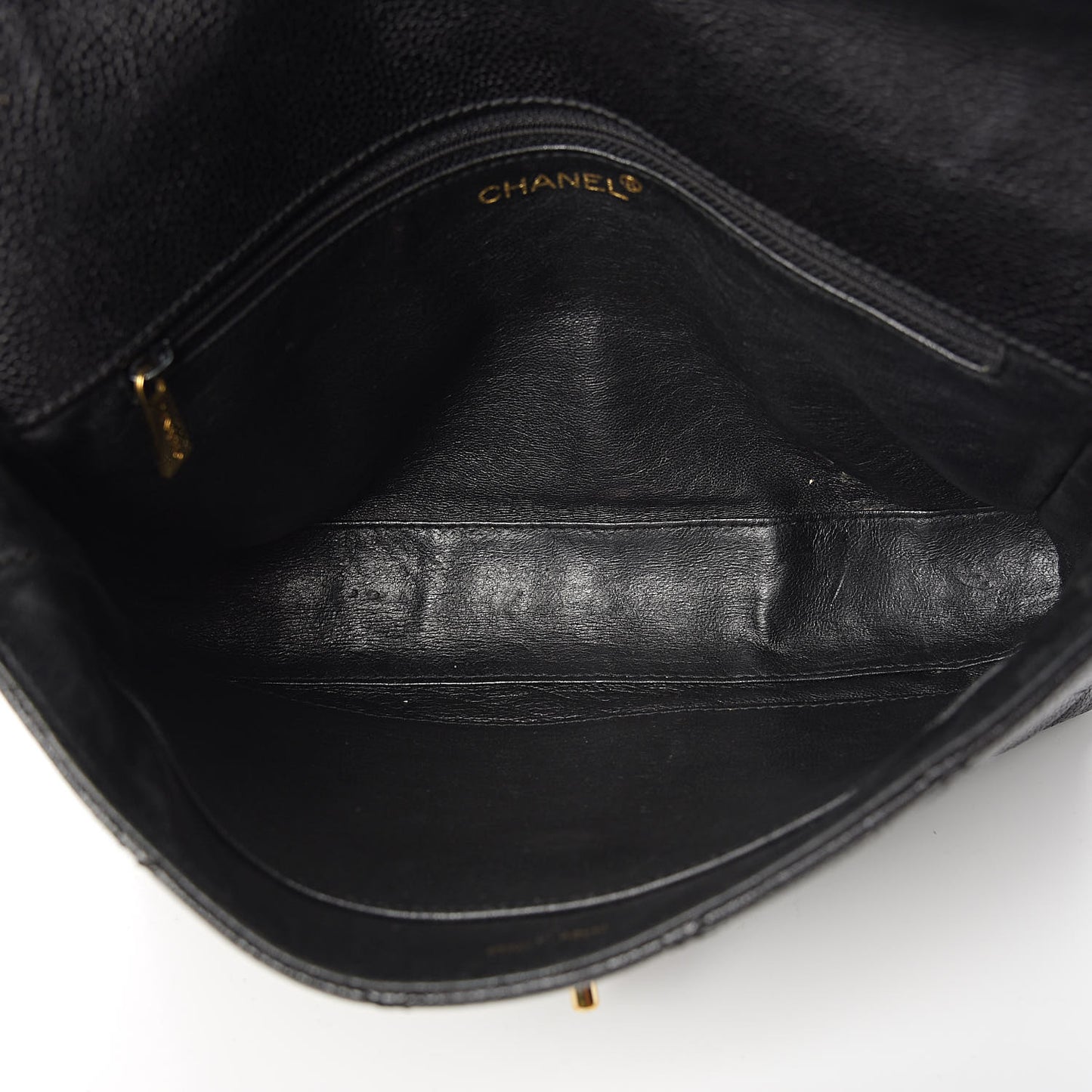 Caviar Quilted Medium Single Flap Black