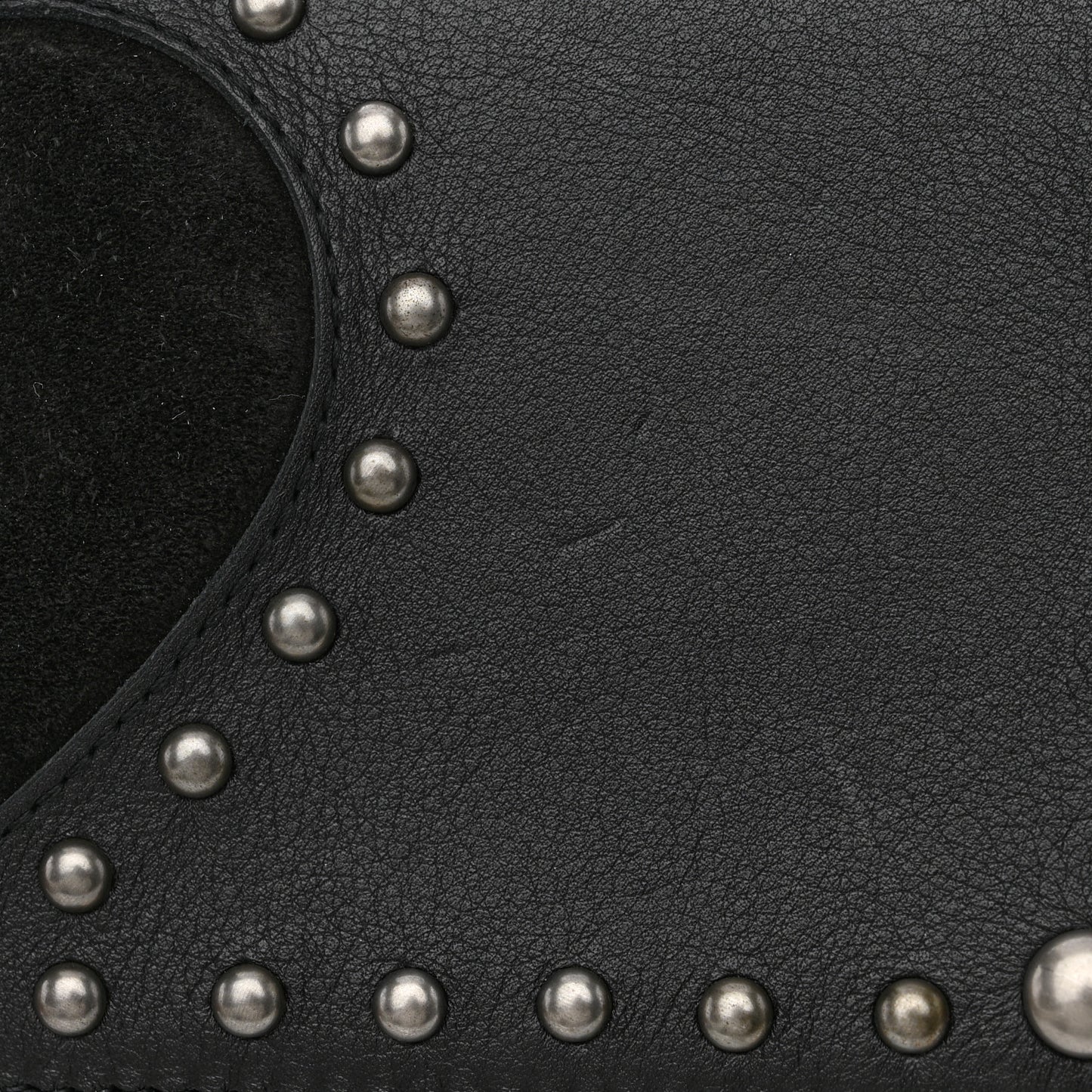 Grained Calfskin Studded Medium Monogram Heart Sunset Black