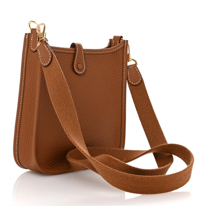 Hermes Taurillon Clemence Evelyne TPM Gold 3 of 11