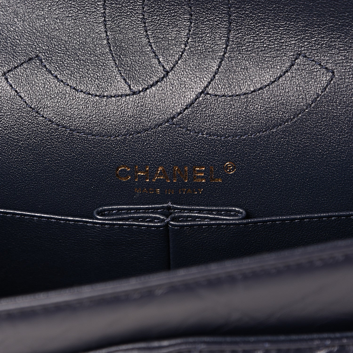 Chanel Aged Calfskin Chevron Quilted 2.55 Reissue 226 Flap Navy Blue 5 of 13