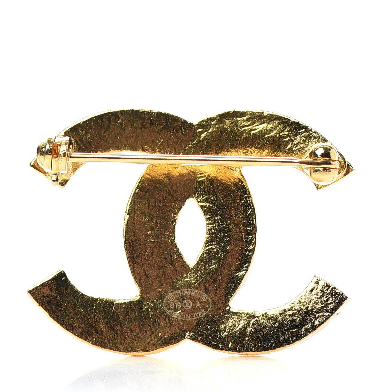 Chanel Gripoix Poured Glass Along The Nile CC Brooch Black Gold 3 of 4