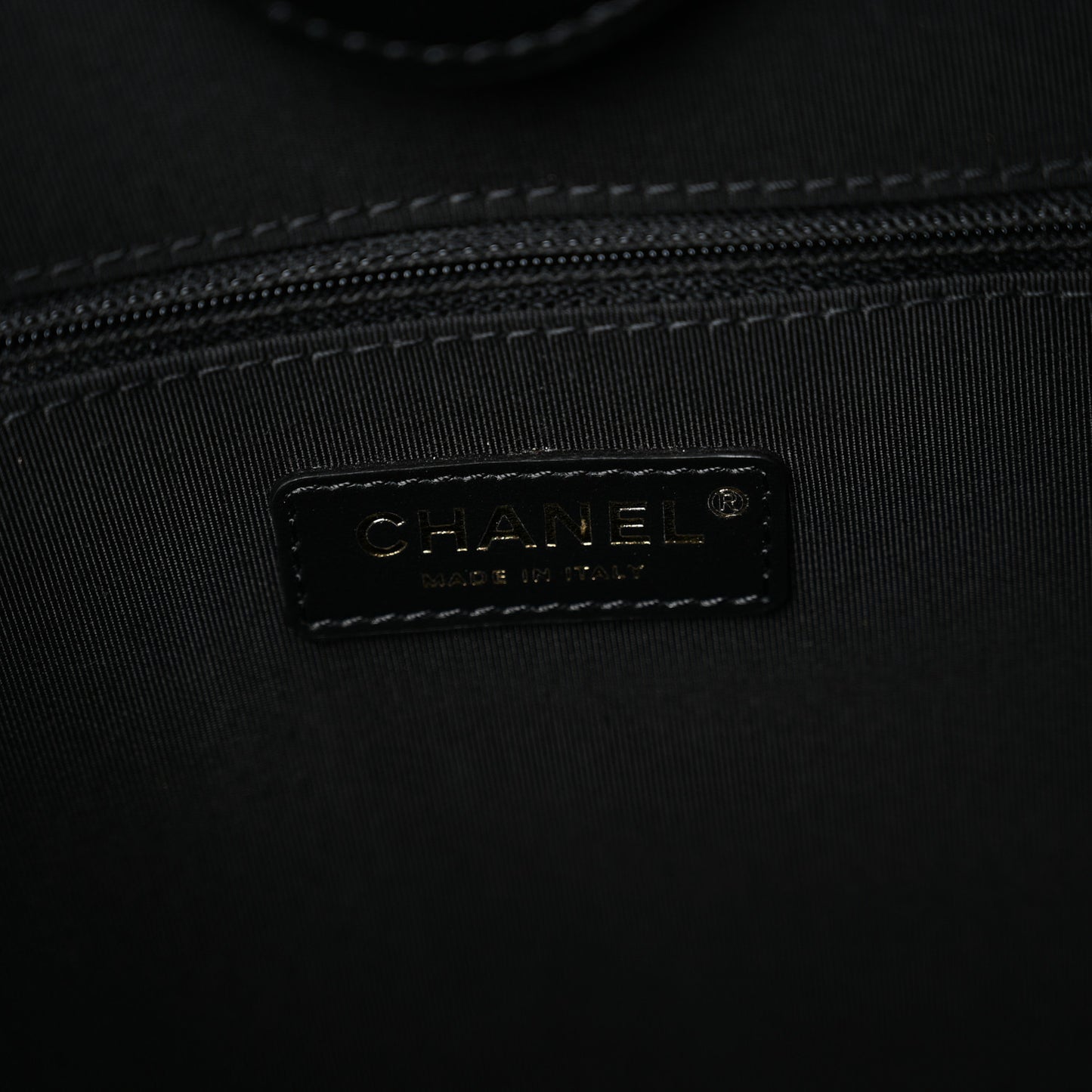 Aged Calfskin Small Charms Deauville Tote Black