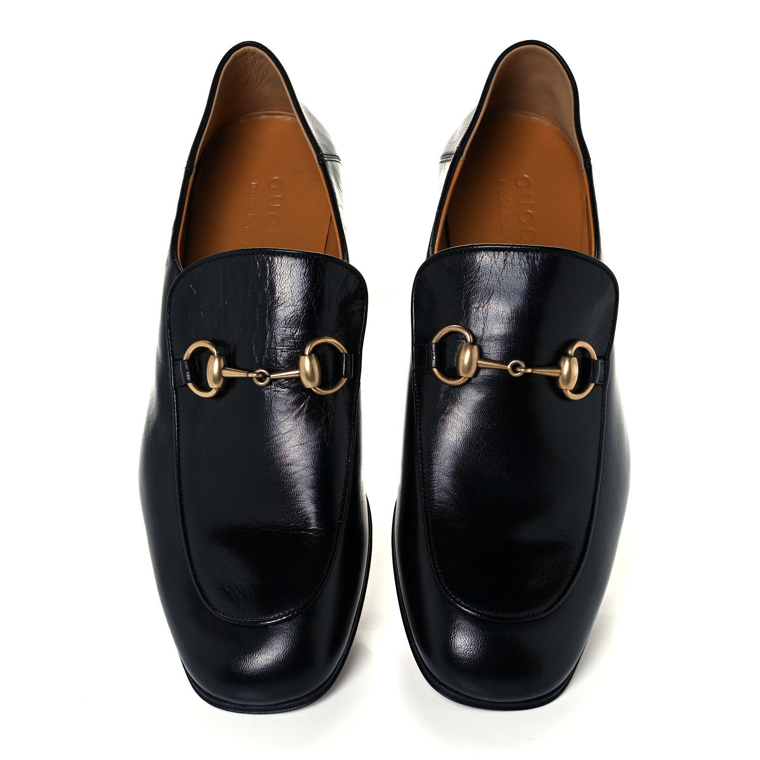 Gucci Goatskin Mens Horsebit Loafers 8.5 Black 4 of 9