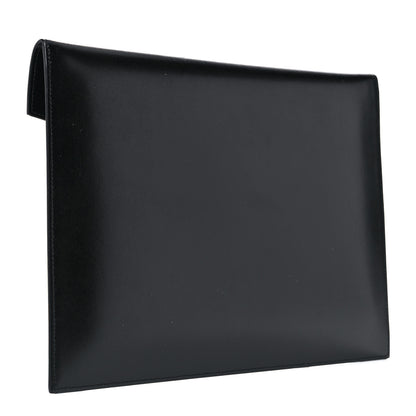 Saint Laurent Smooth Shiny Calfskin Monogram Uptown Baby Pouch Black 3 of 9