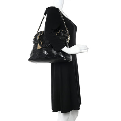 Versace Patent Borsa Couture Shoulder Bag Black 2 of 10