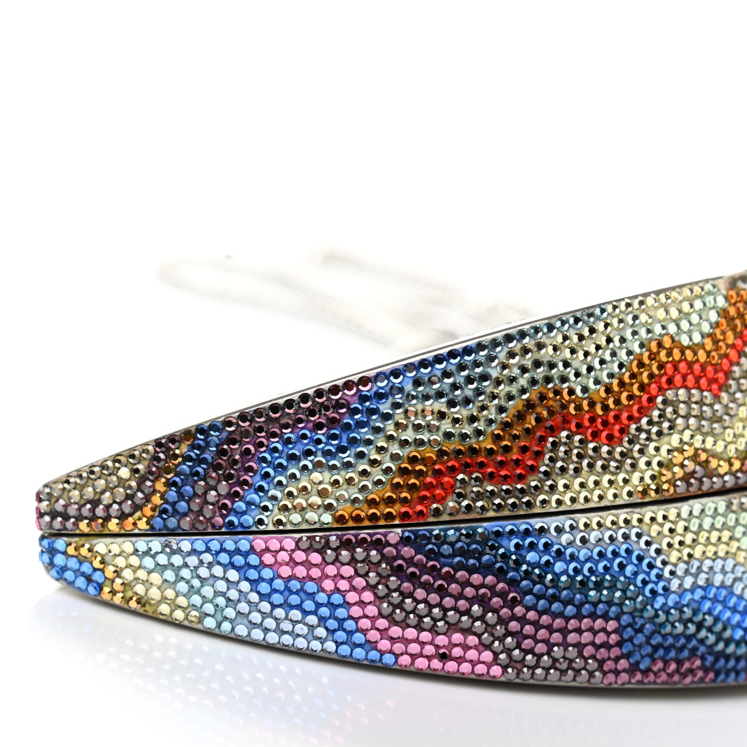 Judith Leiber Crystal Watermelon Slice Minaudiere Clutch Silver Multicolor 7 of 10
