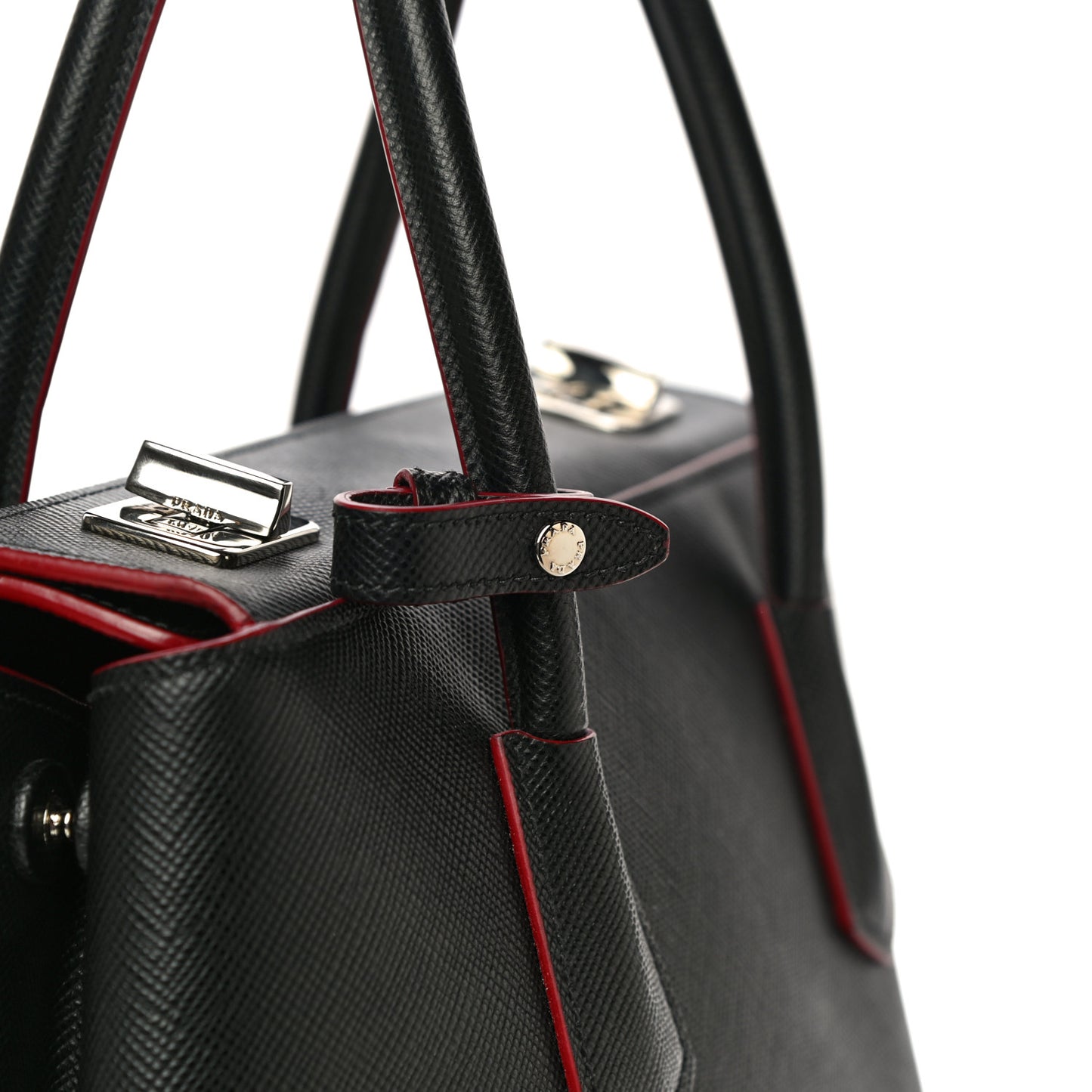 Saffiano Cuir Twin Tote Black Fuoco