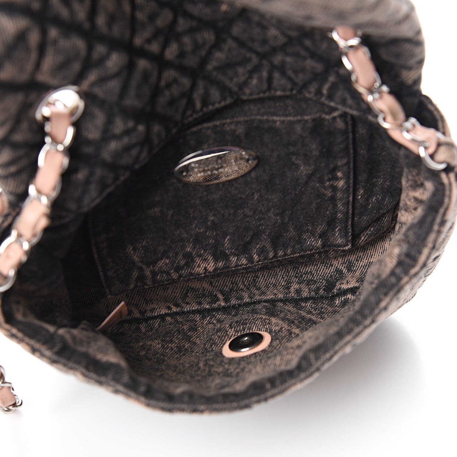 Chanel Denim Quilted Small Flap Light Pink Black 4 of 13