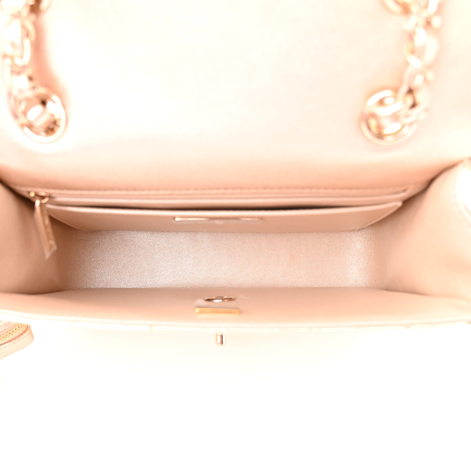 Chanel Mirror Calfskin Metallic Calfskin Quilted Hollywood Boulevard Backpack With Coin Purse Gold 5 of 11