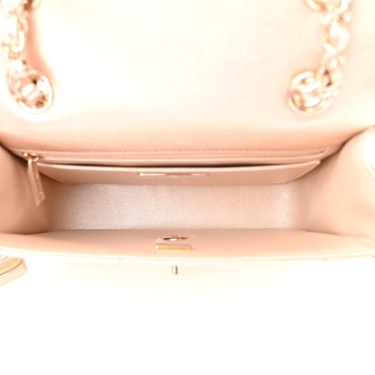 Chanel Mirror Calfskin Metallic Calfskin Quilted Hollywood Boulevard Backpack With Coin Purse Gold 5 of 11