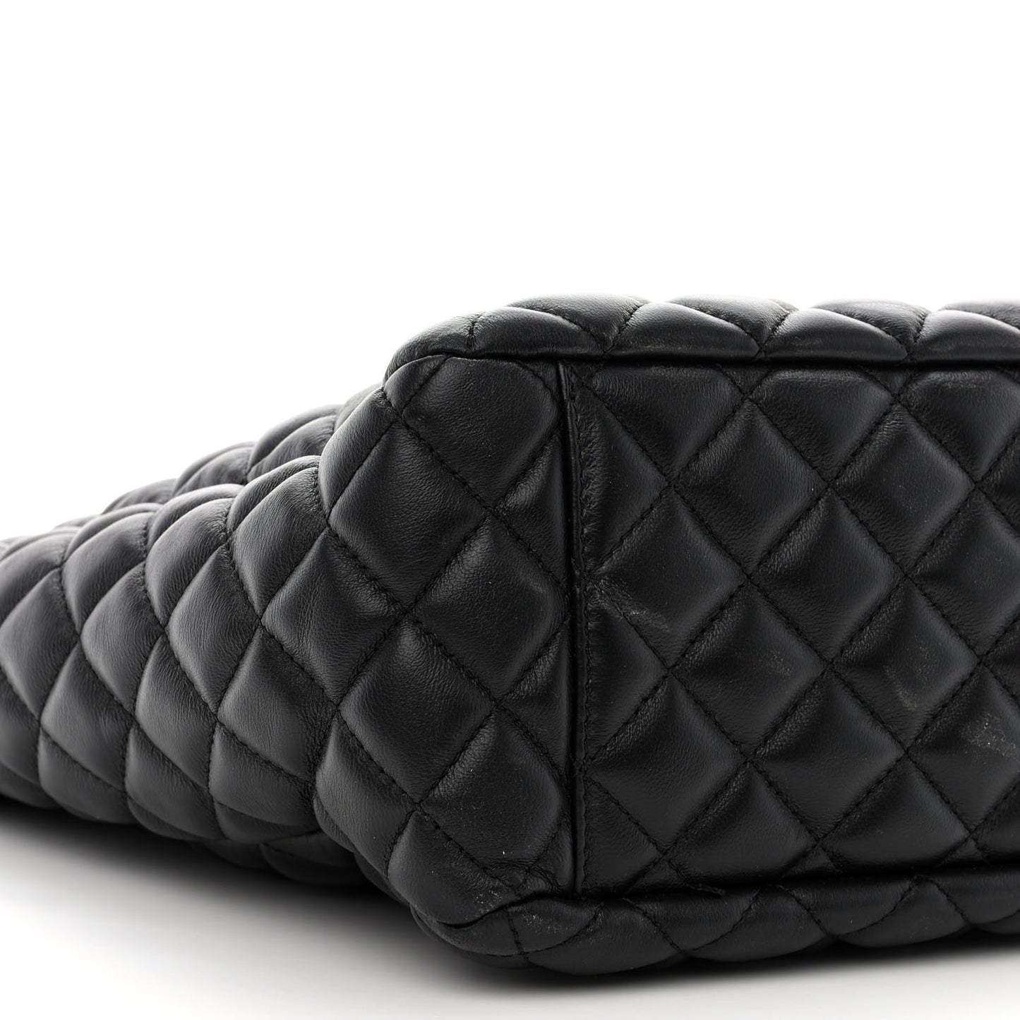 Nappa Quilted La Medusa Chain Tote Black