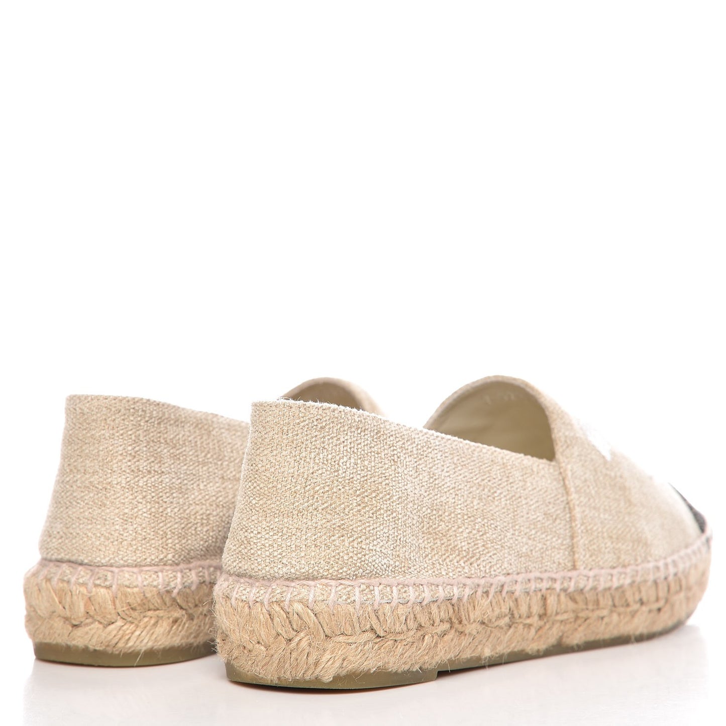 Toile Sequin CC Espadrilles 38 Beige Black