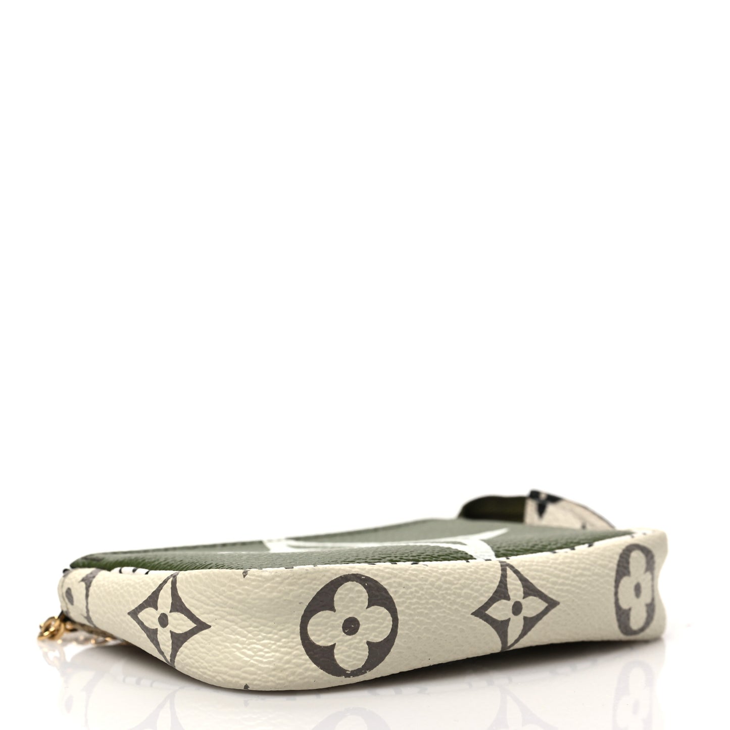 Monogram Giant Micro Pochette Accessories Kaki White