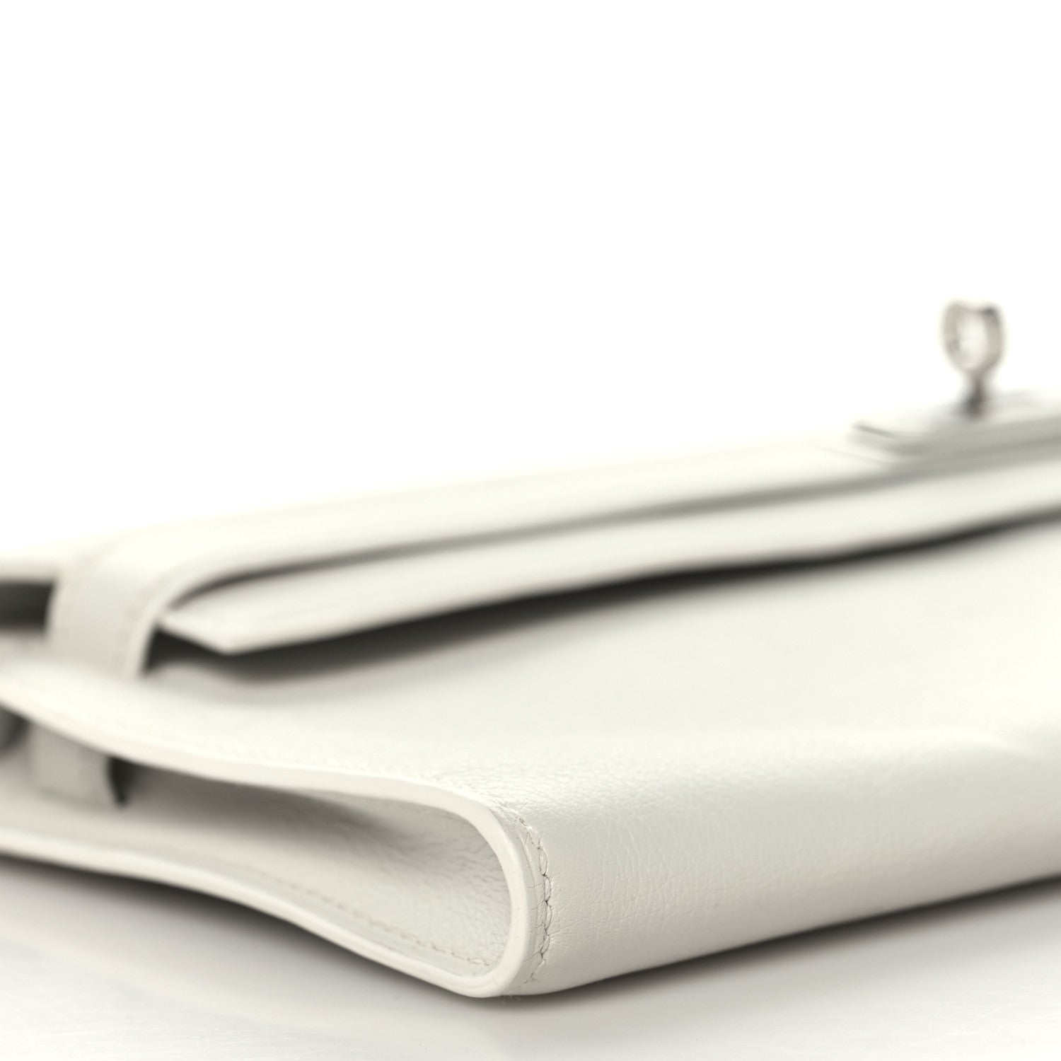 Hermes Swift Kelly Cut Clutch Pochette White 9 of 10