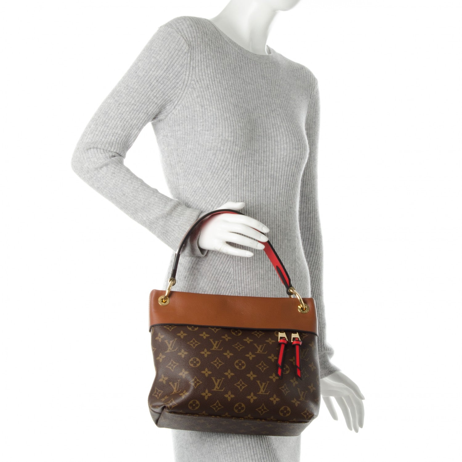 Louis Vuitton Monogram Tuileries Besace Caramel Rouge 3 of 8