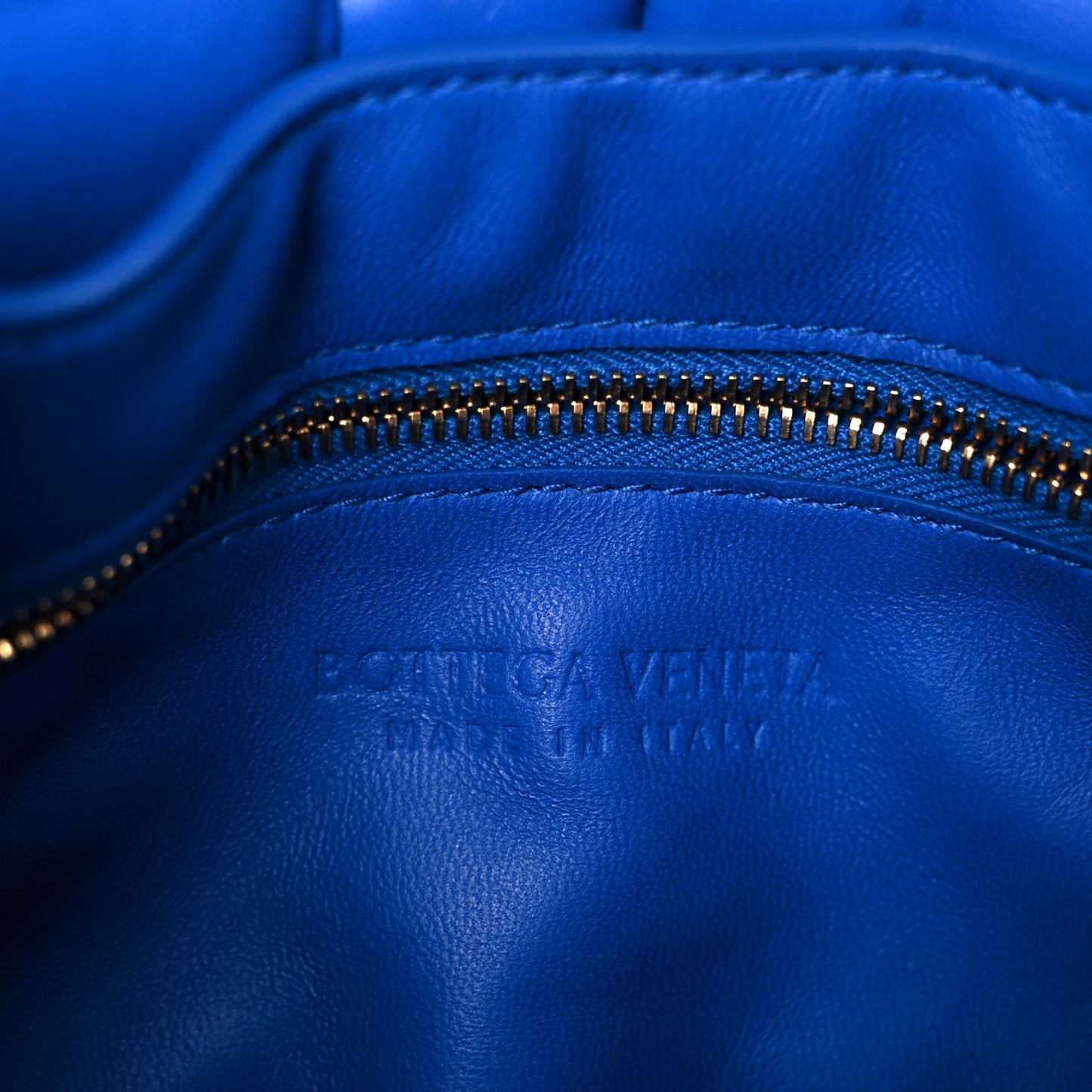 Lambskin Maxi Intreccio Padded Chain Cassette Crossbody Bag Cobalt