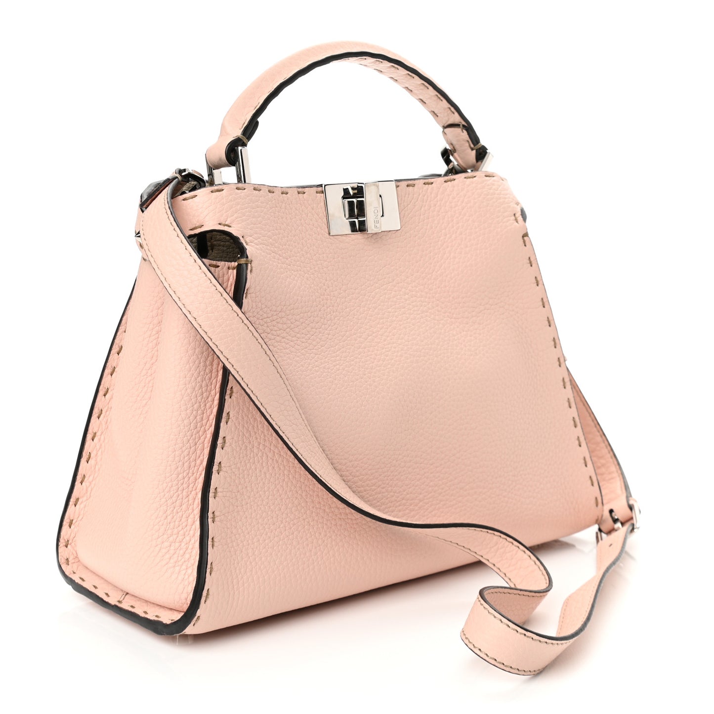 Cuoio Romano Selleria Bi-Color Medium Peekaboo Iconic Essentially Satchel Cipria Latte
