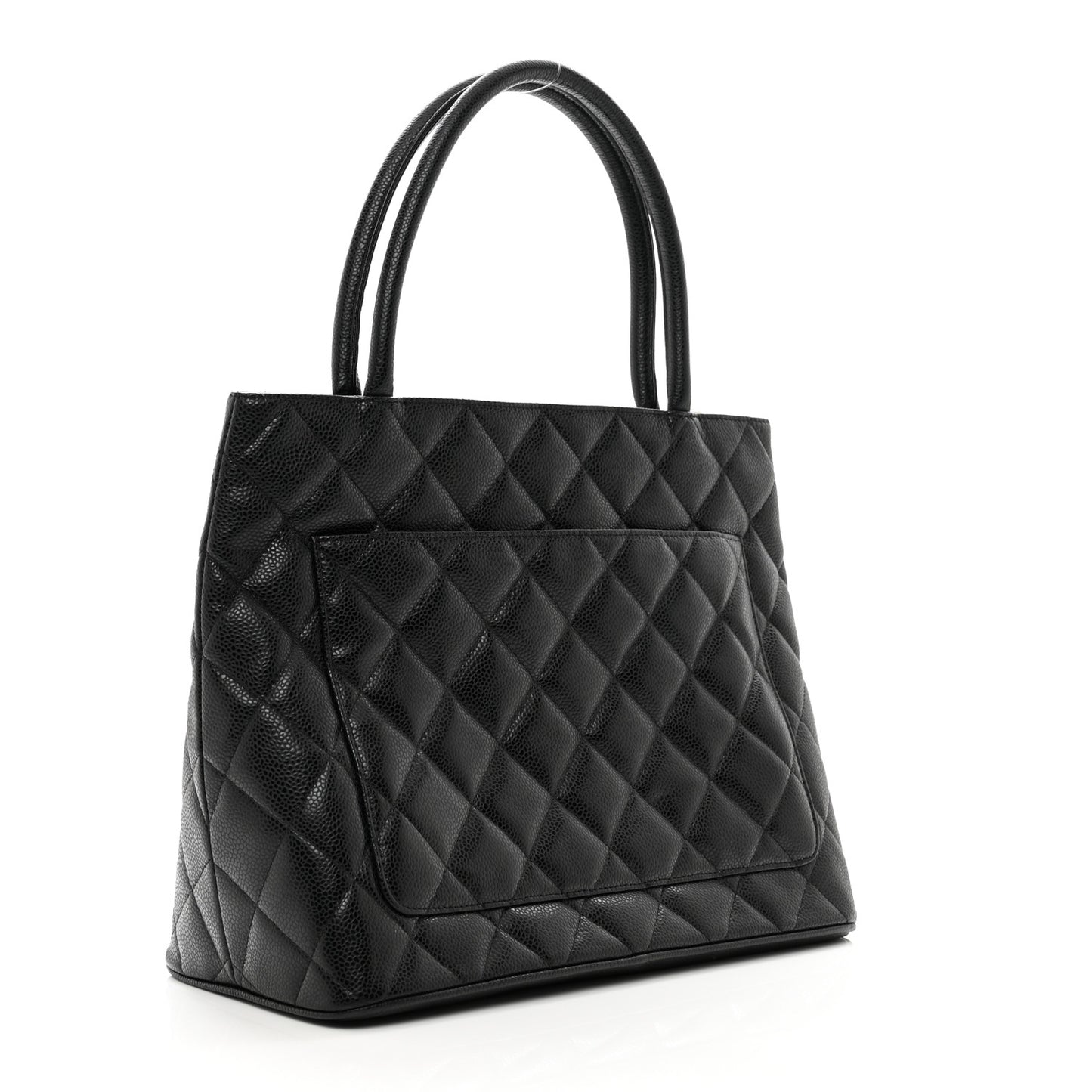 Caviar Quilted Medallion Tote Black