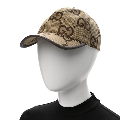 Gucci Monogram Jumbo GG Baseball Hat M 57 Camel Ebony 2 of 9