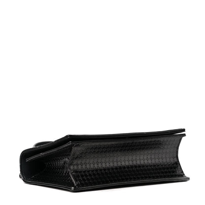 Christian Dior Metallic Patent Micro-Cannage Medium Diorama Flap Bag Graphite 3 of 4