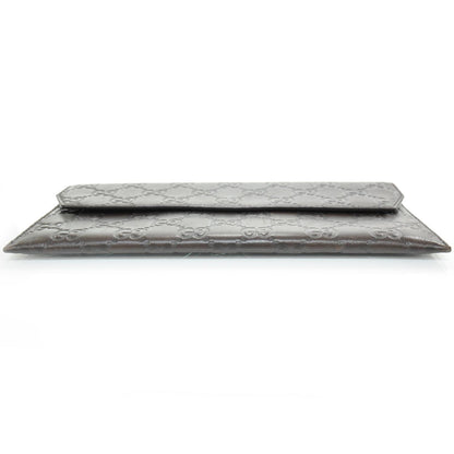 Gucci Guccissima Leather Envelope Clutch Chocolate Brown 4 of 7