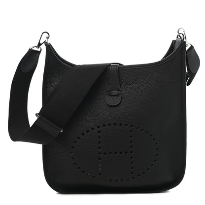 Hermes Taurillon Clemence Evelyne III PM Black 1 of 10