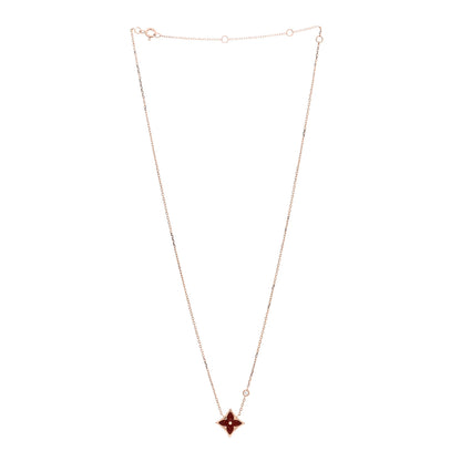 Louis Vuitton 18K Pink Gold Diamond Carnelian Color Blossom BB Star Pendant Necklace 3 of 5