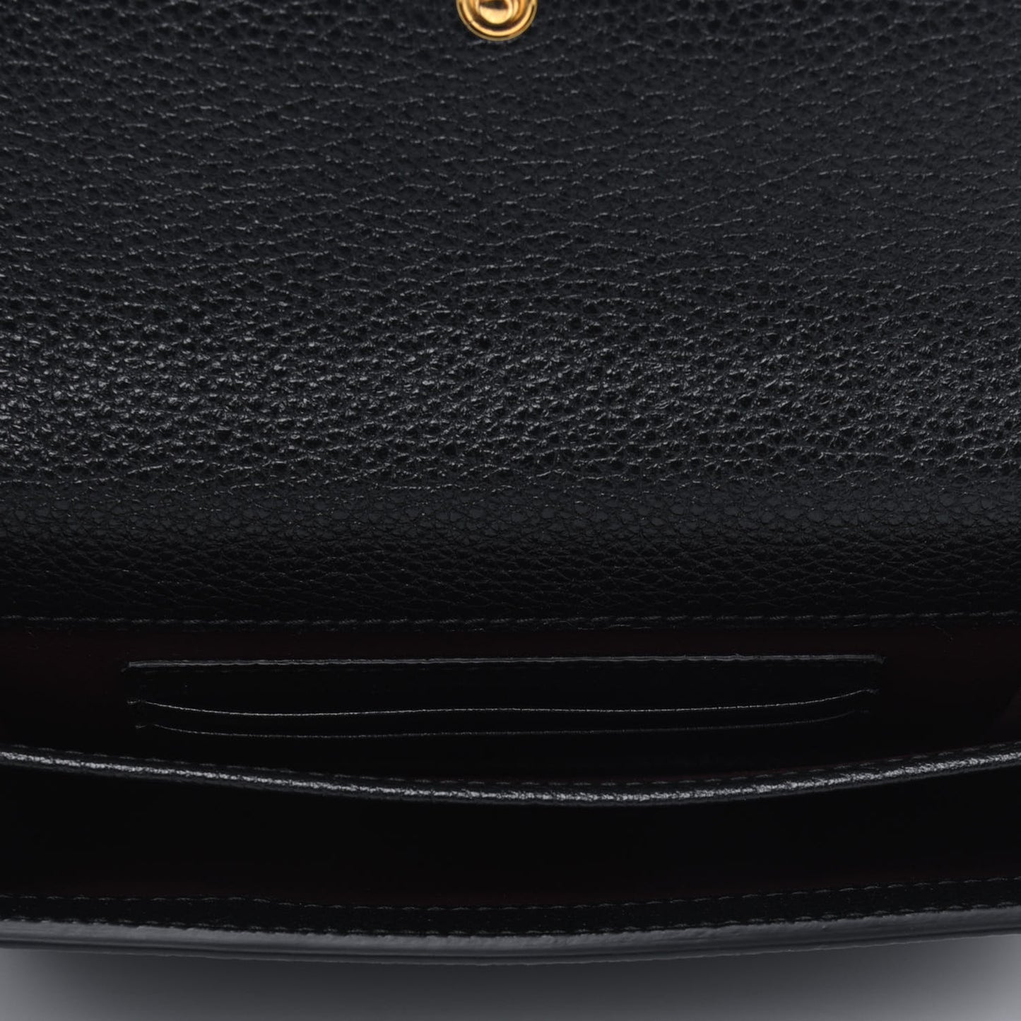 Grainy Calfskin Zumi Flap Card Case Black