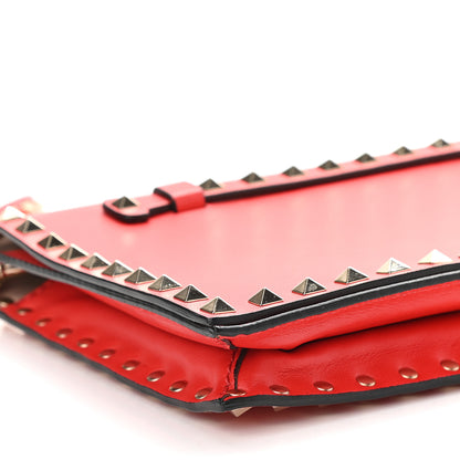 Valentino Garavani Nappa Rockstud Wristlet Clutch Deep Orange 8 of 9
