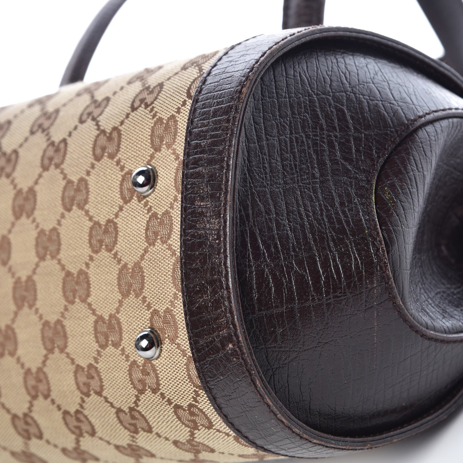 Gucci Monogram Bamboo Bullet Bag Dark Brown 13 of 19