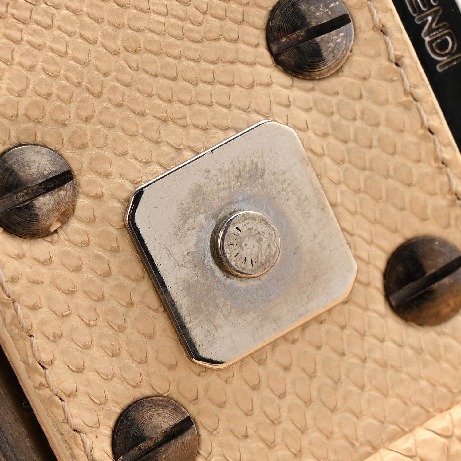 Fendi Snakeskin Baguette Light Beige 16 of 16