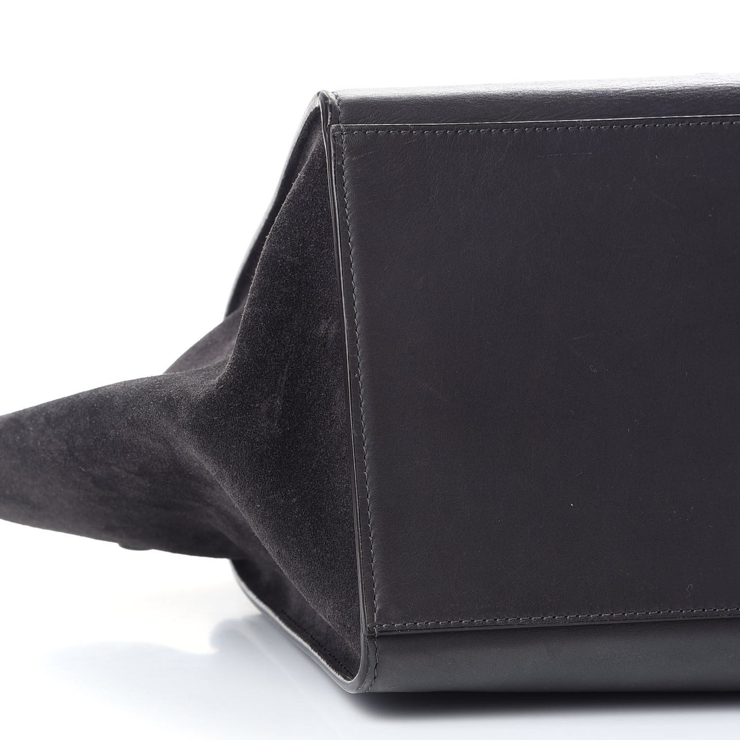 Smooth Calfskin Suede Medium Trapeze Grey