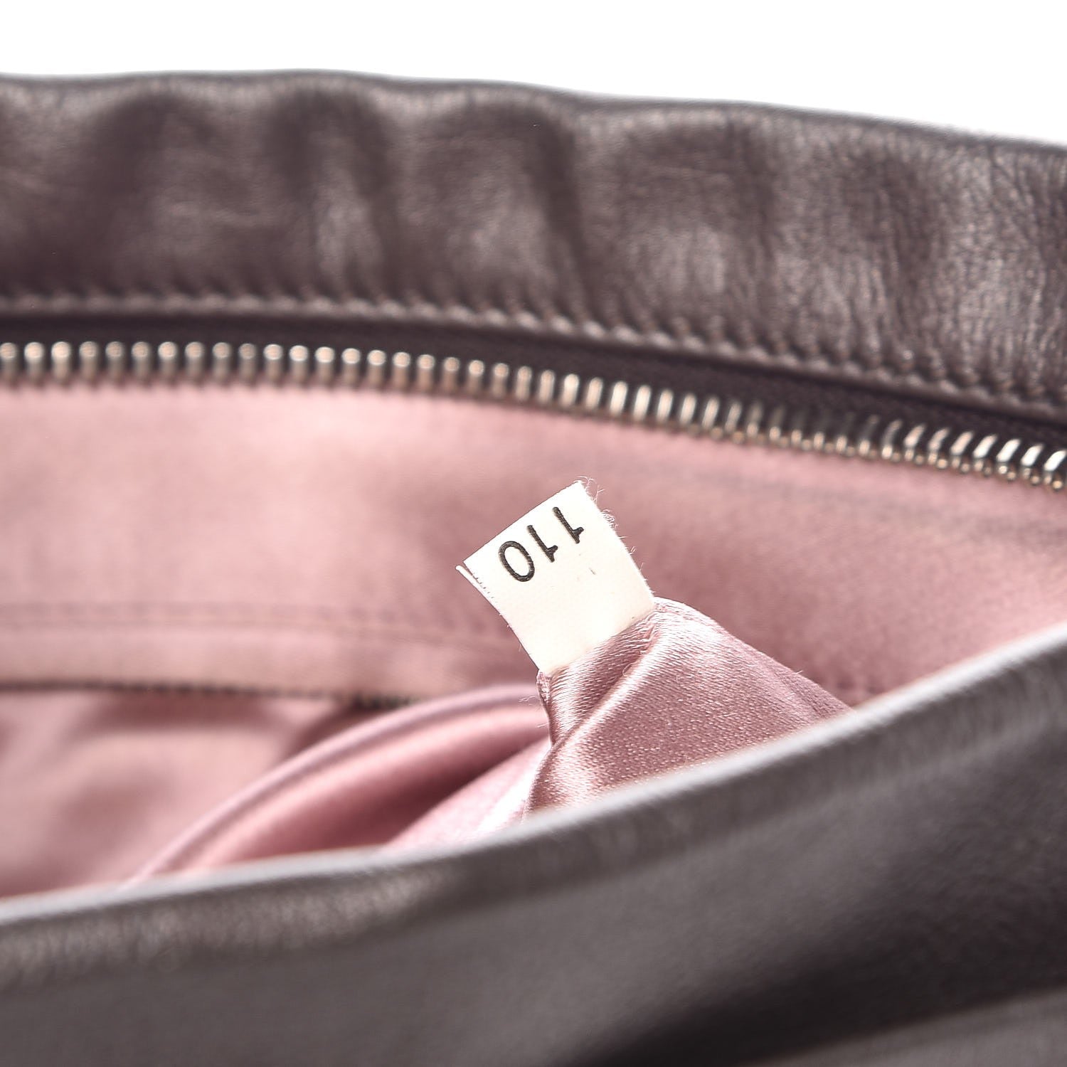 Prada Royal Calf Pleated Clutch Grafite Mordore 7 of 7