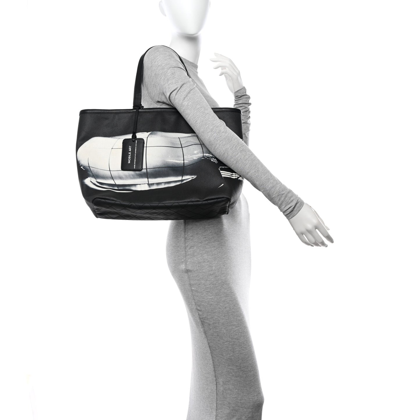 Canvas Karl Lagerfeld Mobile Art Tote Black