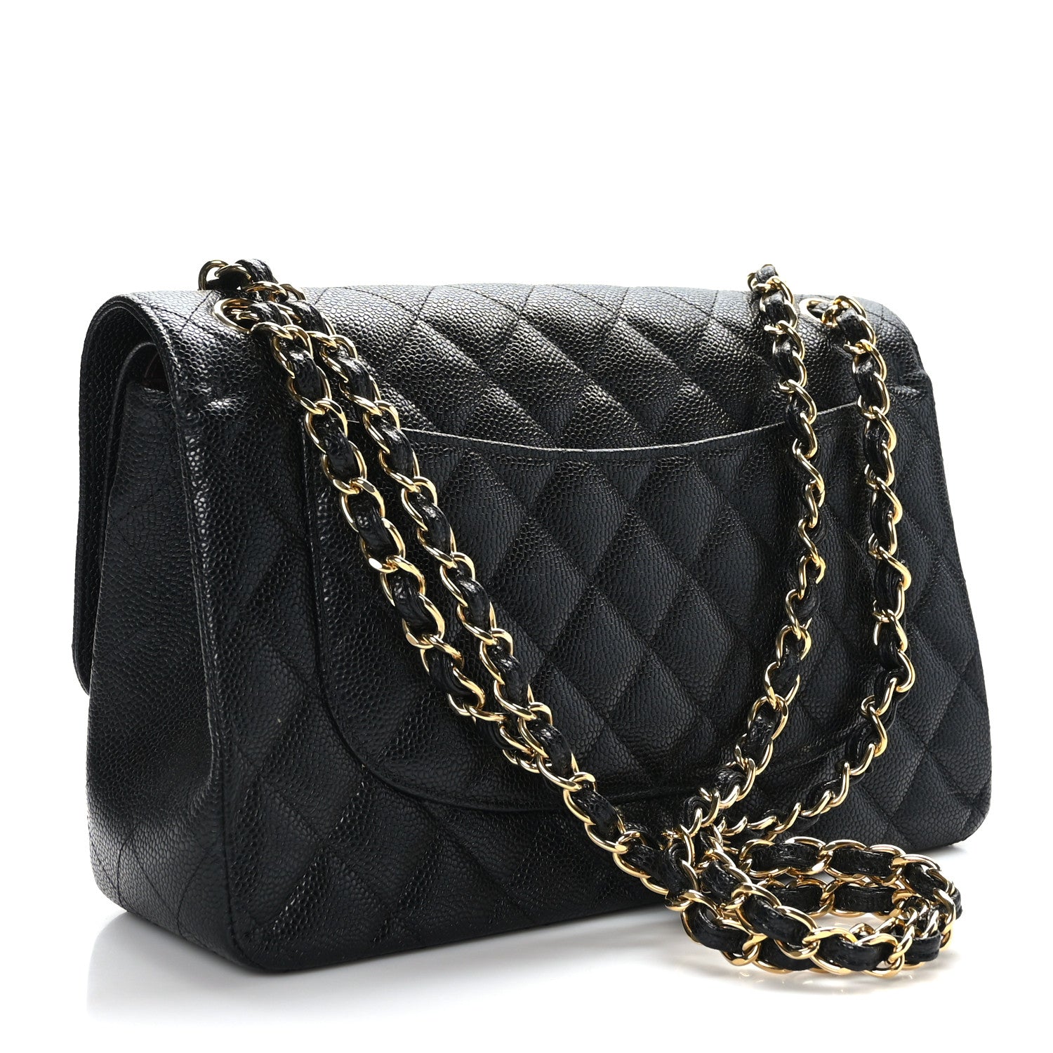 Chanel Caviar Quilted Jumbo Double Flap Black 3 of 9