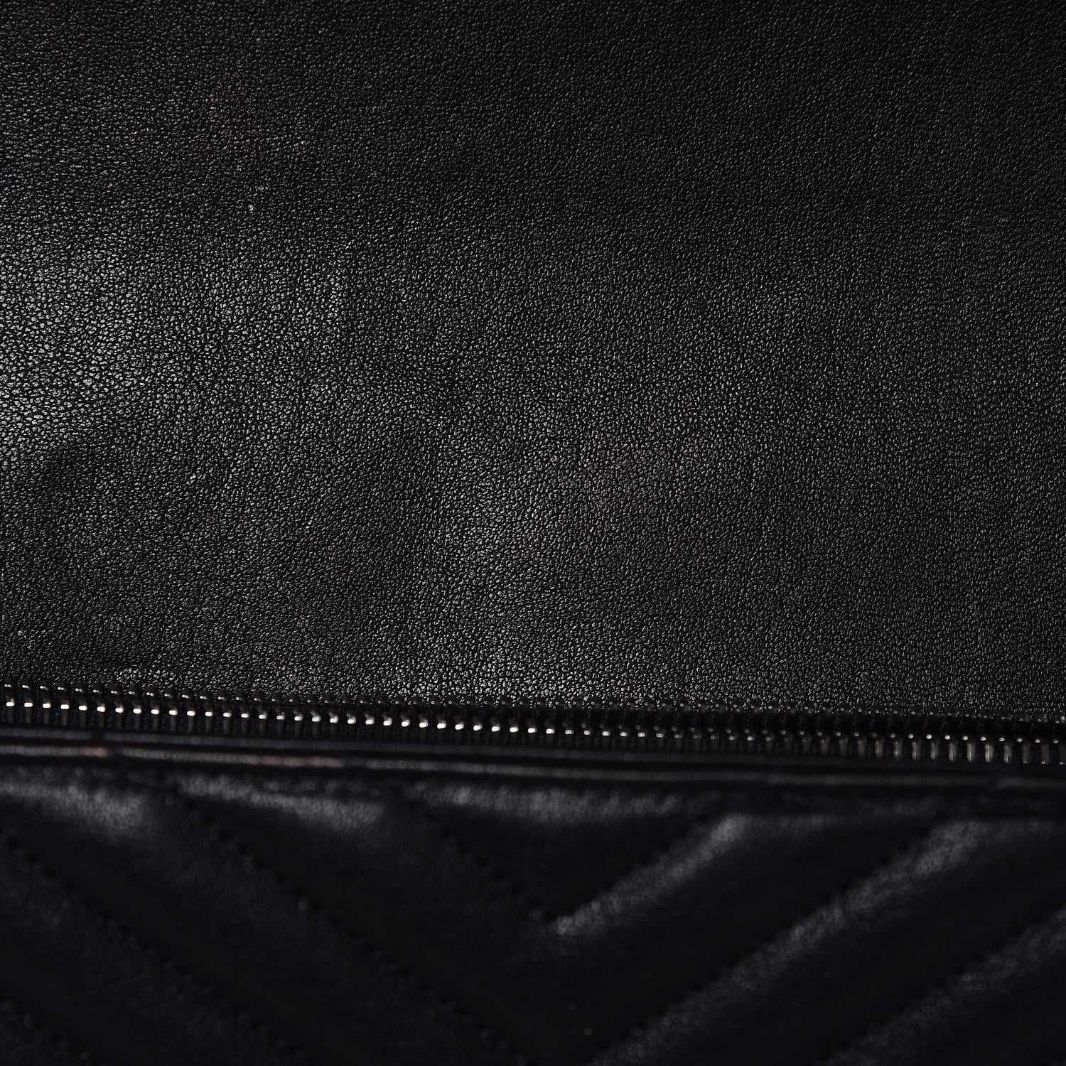 Saint Laurent Sheepskin Matelasse Chevron Monogram Large College Satchel Black 19 of 21