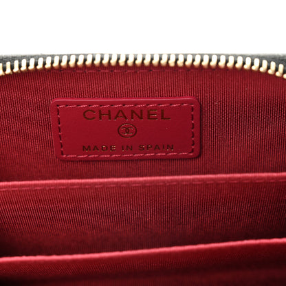 Chanel Lambskin Quilted Chanel 19 Zip Around Coin Purse Wallet Black 6 of 7
