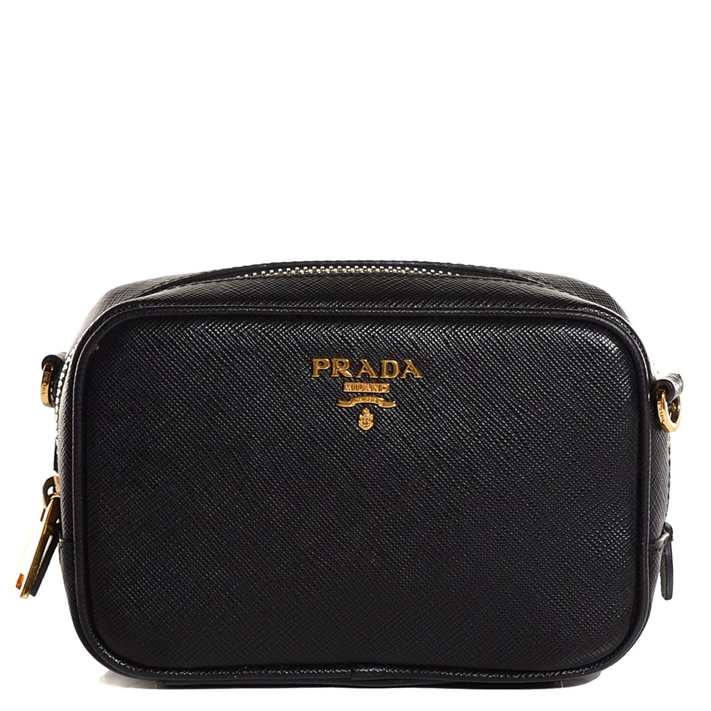 Saffiano Mini Camera Crossbody Bag Nero Black