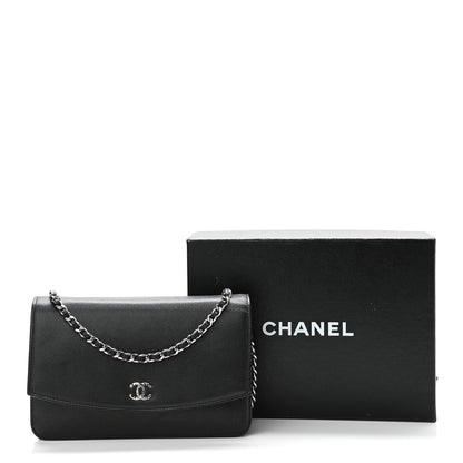 Chanel Caviar Sevruga Wallet On Chain WOC Black 13 of 13