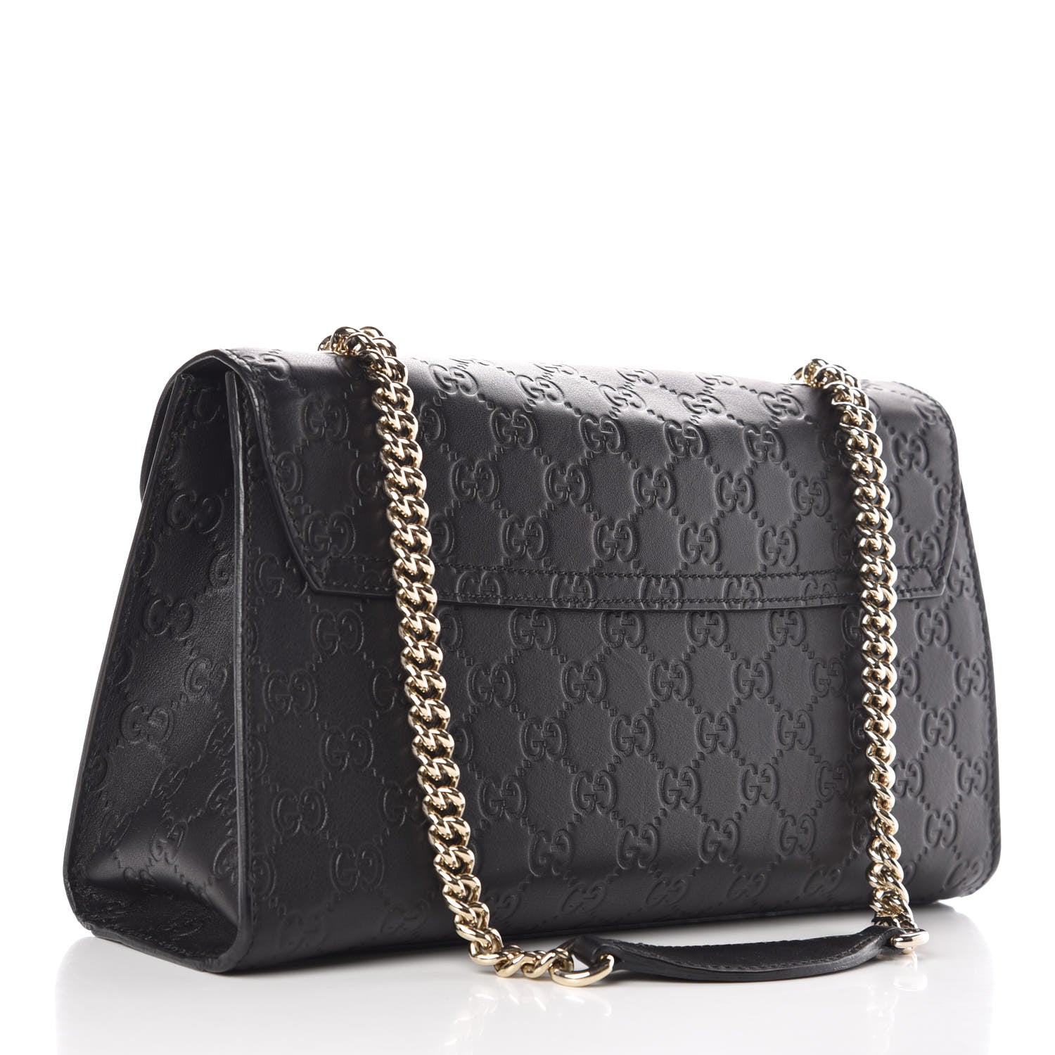 Gucci Guccissima Medium Emily Chain Shoulder Bag Black 3 of 12