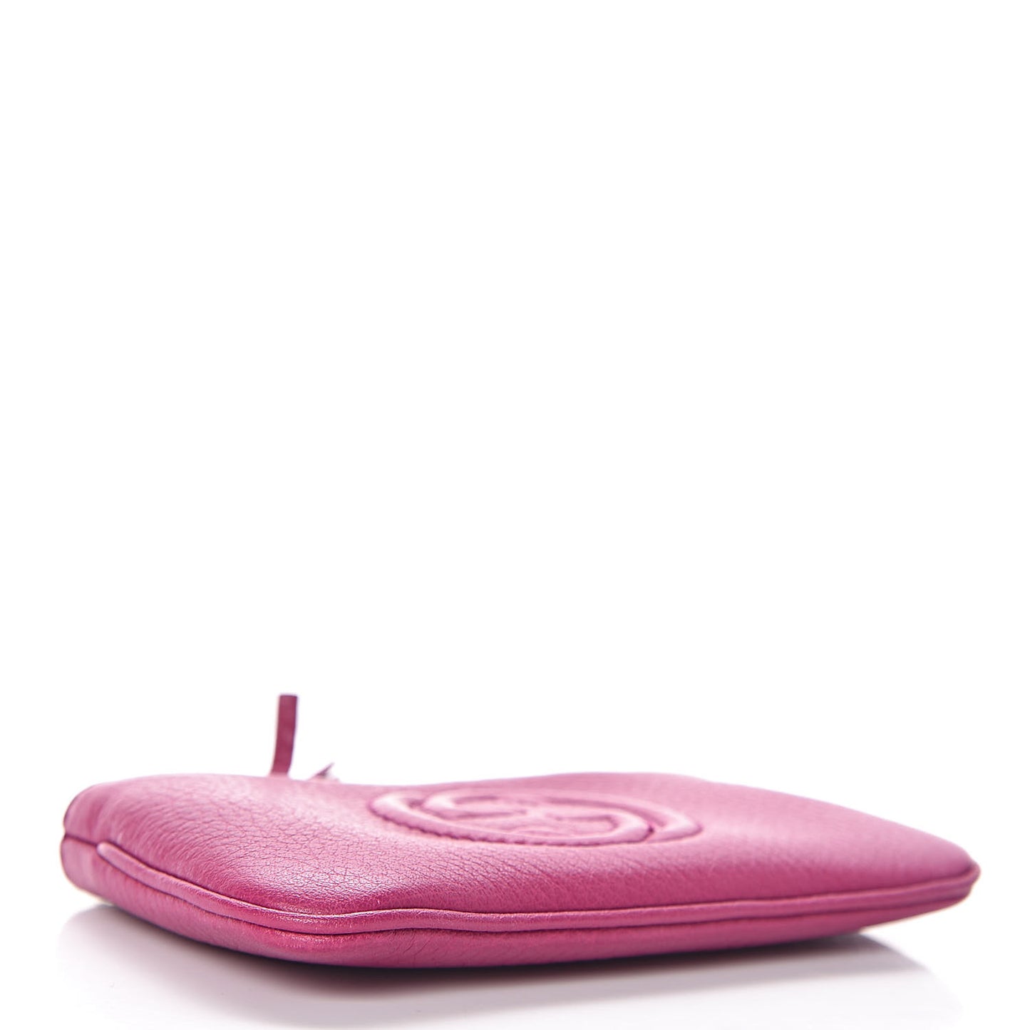 Pebbled Calfskin Soho Key Case Bright Bougainvillea