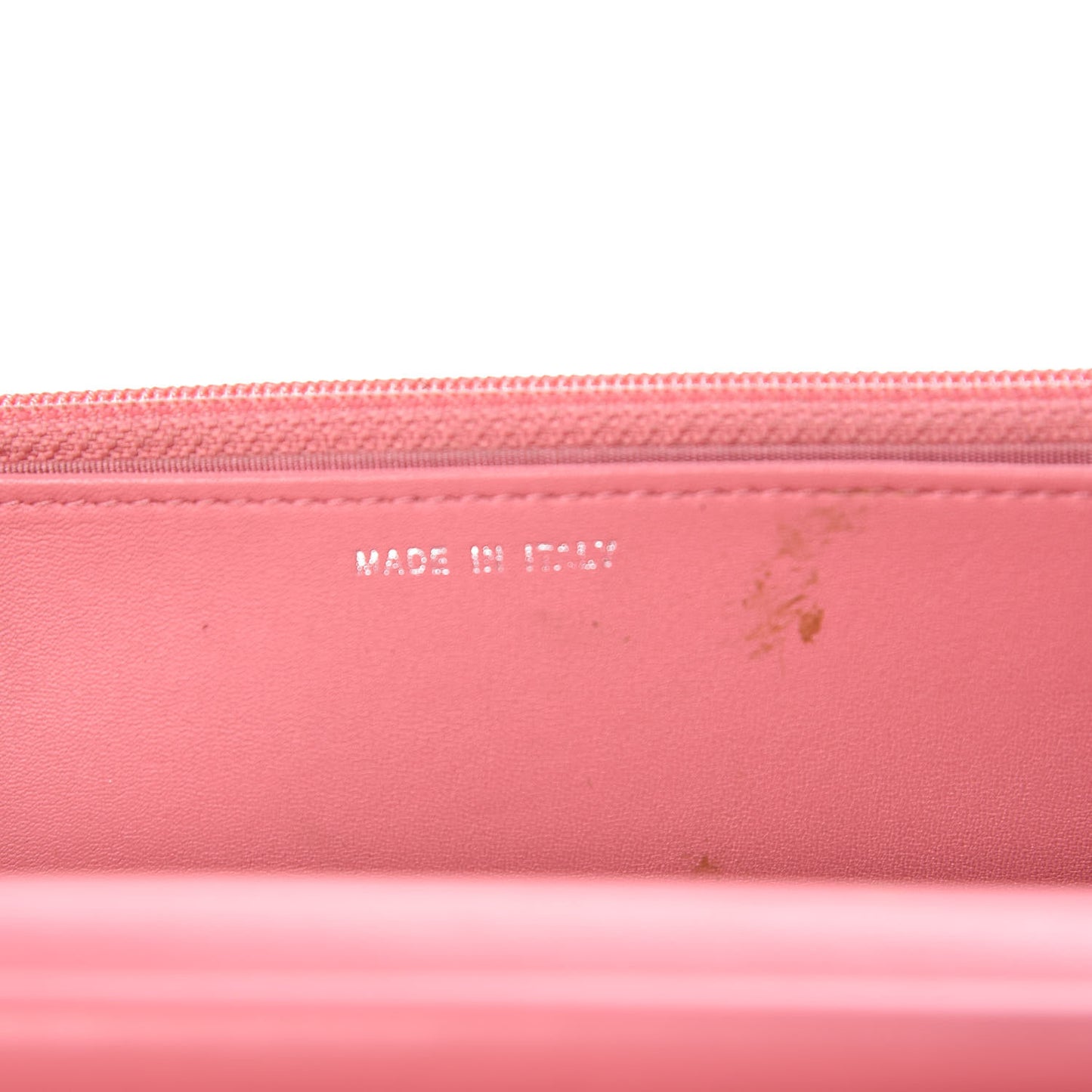 Calfskin Chevron Quilted Boy Wallet On Chain WOC Pink