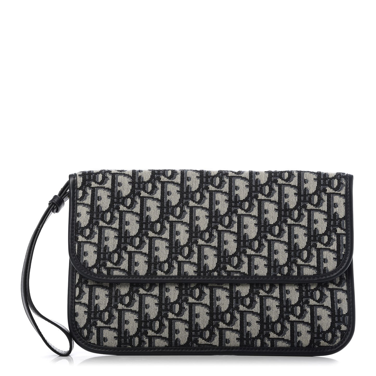 Oblique Flap Pouch Clutch Blue