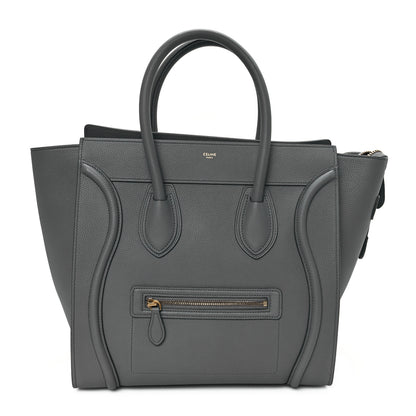 Celine Drummed Calfskin Mini Luggage Kohl 1 of 9