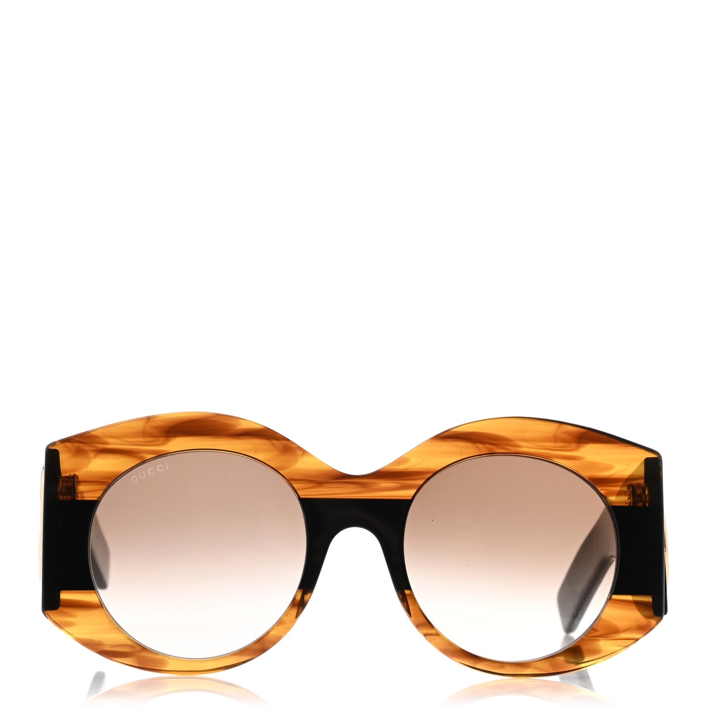 Acetate Round Frame Sunglasses GG0177S Brown