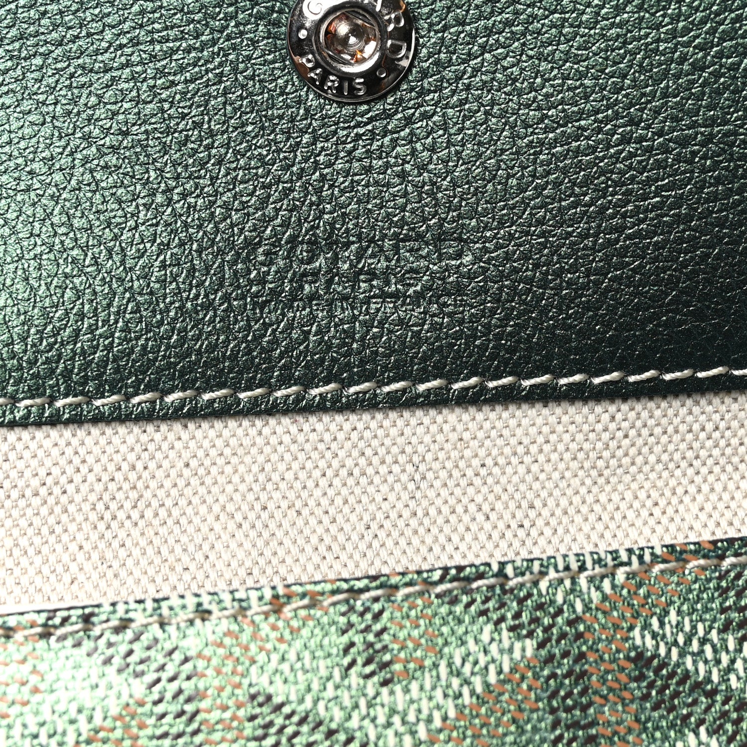 Goyard Iridescent Goyardine Saint Louis GM Pearly Green 7 of 11