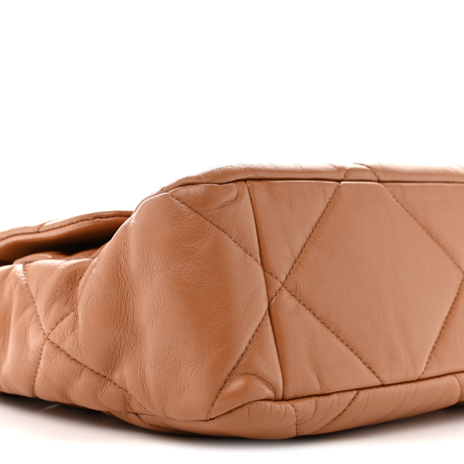 Chanel Lambskin Quilted Large Chanel 19 Flap Brown 9 of 12