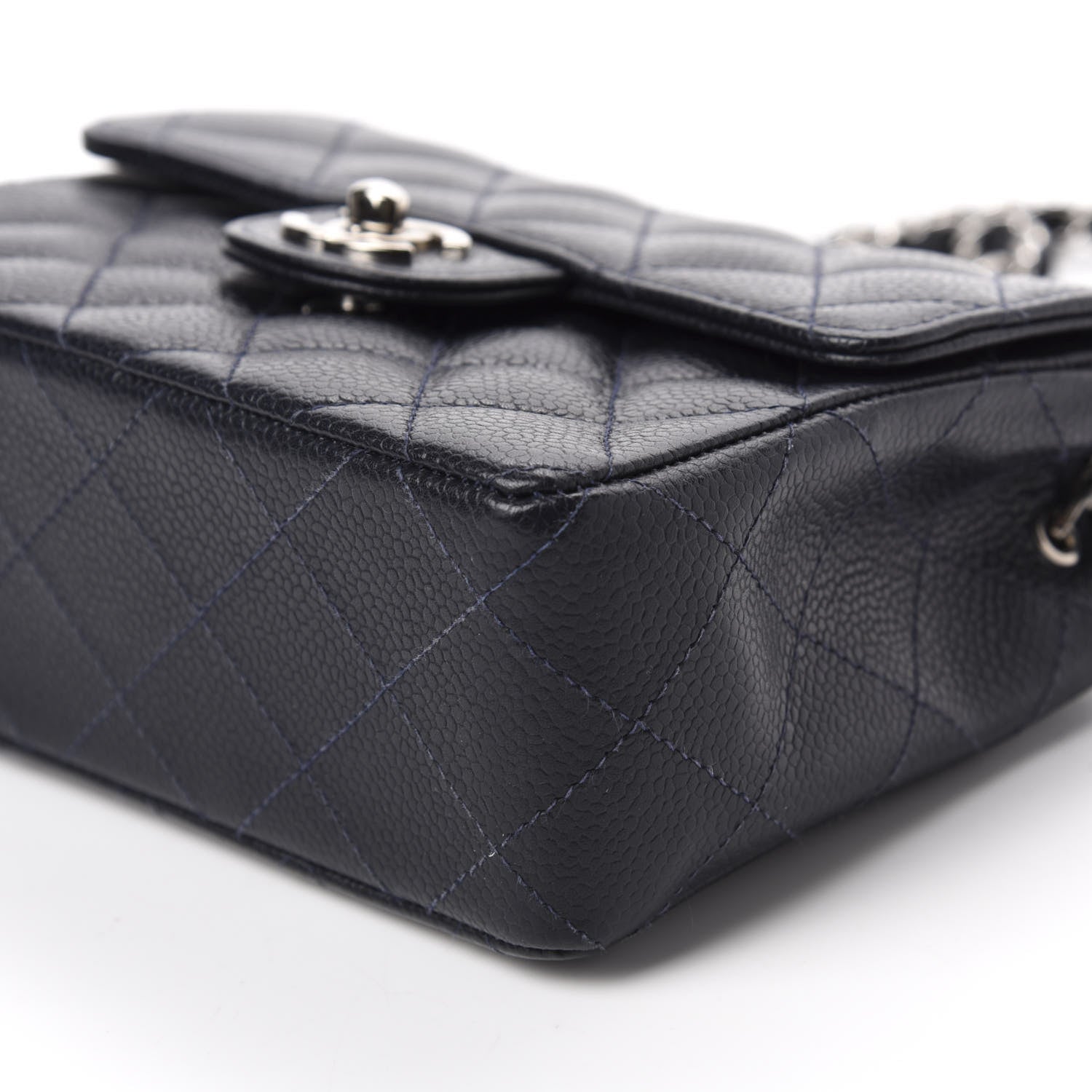 Chanel Caviar Quilted Mini Square Flap Navy 7 of 11
